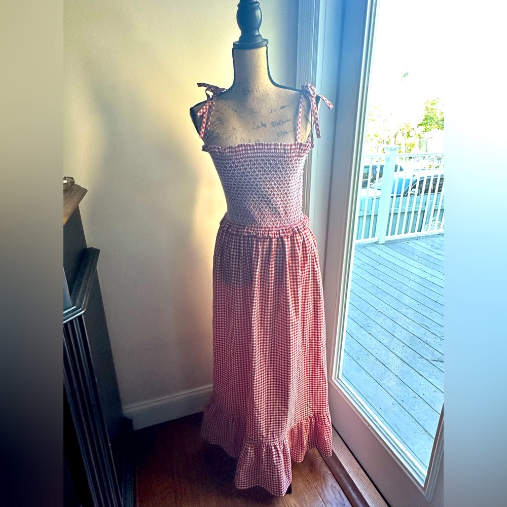 Kate Spade Gingham Smocked Dress